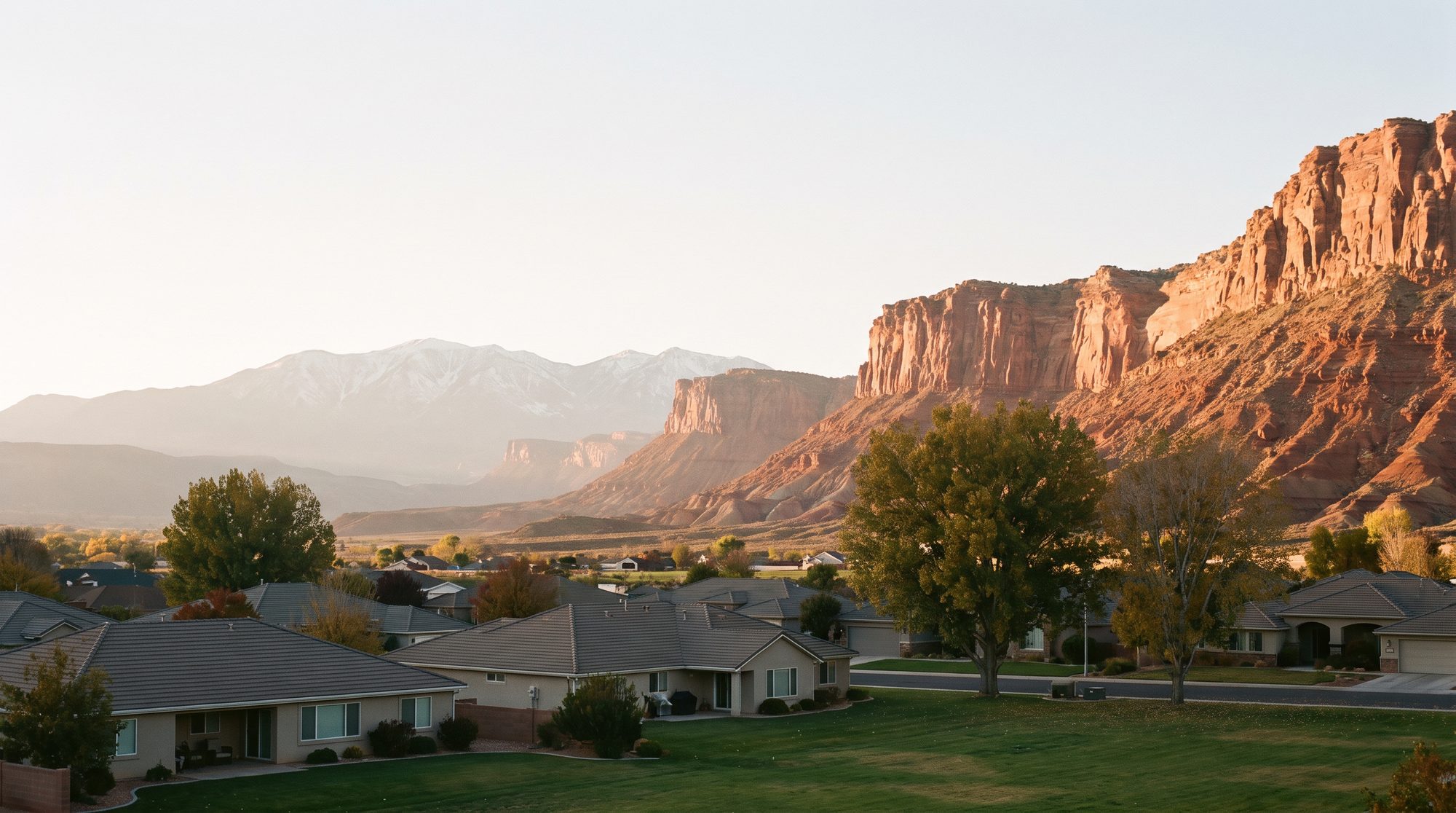 Hurricane, Utah valley below the Hurricane Cliffs